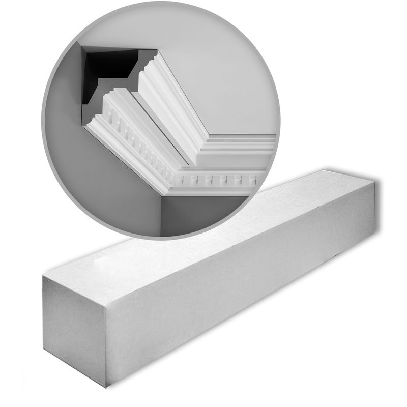 Orac - 1 Box 9 pieces Cornices Mouldings 18 m Decor C211 luxxus - white