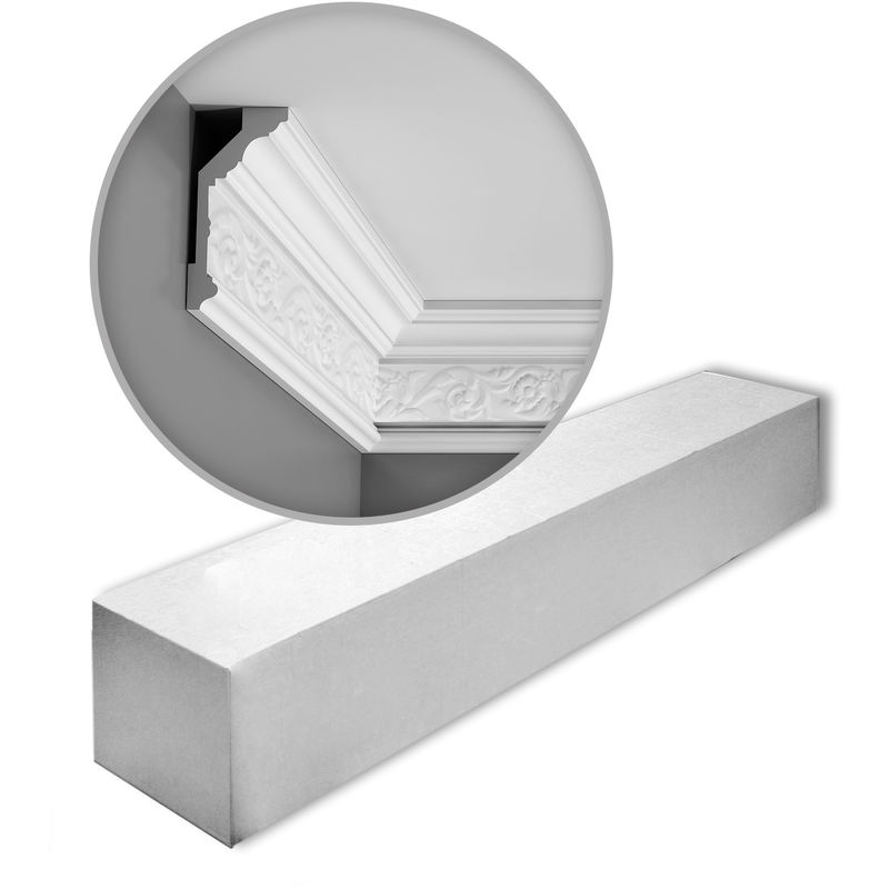 Orac - 1 Box 10 pieces Cornices Mouldings 20 m Decor C303 luxxus - white