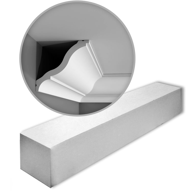 Orac - 1 Box 16 pieces Cornices Mouldings 32 m Decor CB503 basixx - white