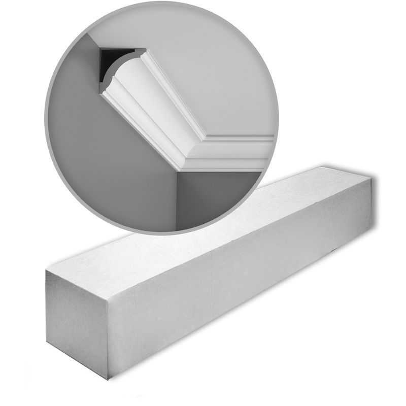 Orac - 1 Box 22 pieces Cornices Mouldings 44 m Decor CX100 axxent - white