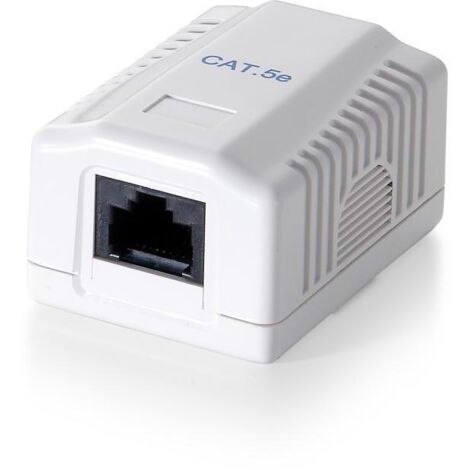 1 broches RJ45 Roseta UTP Surface Cat5e Câble Cat5e Contacts plaqués or