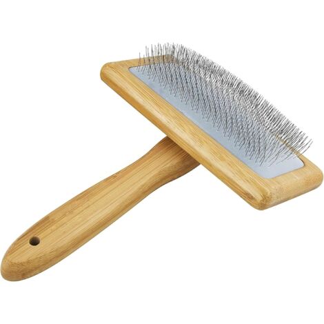 1 Brosse Chien Chat,Peigne Autonettoyant Bois,Poils Longs Courts,Toilettage Animaux