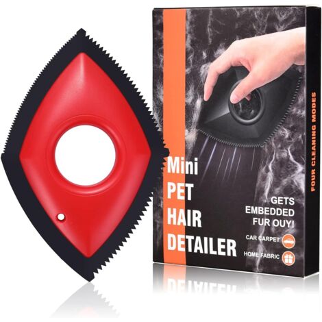 1 Brosse épilation silicone plastique rouge pour voiture canapé tapis meubles