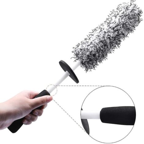 1 Brosse Jantes Voiture, Brosse De Nettoyage En Microfibre Pour Jante Sans Partie Mtallique, Brosse De Roue De Voiture Pour Nettoyage Efficacement