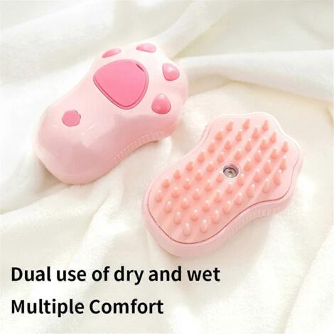 1 brosse vapeur pour chat et peigne de massage pour chien avec brumisateur électrique intégré ---