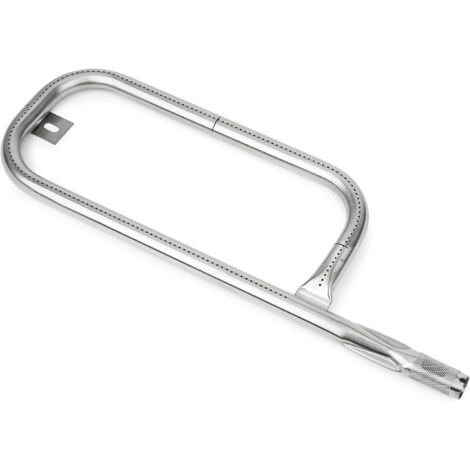 1 - Brûleur - Acier Inoxydable - Pièce de Rechange pour Barbecue à Gaz Weber Q100 Q120 Q1000 Q1200 - Remplace 69957 60040 41657 - Argent - 43,5x14,5cm