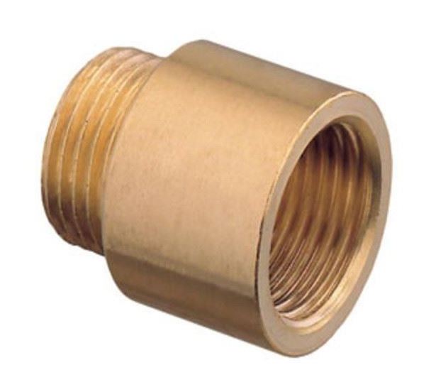 1' Bsp Pipe Thread Extension Female x Male Cast Iron Brass - 10mm Long