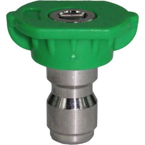 1 Buse à jet plat, Vert, Embout rapide, Angle 25°, Jet pinceau, Pour pulvérisateur professionnel