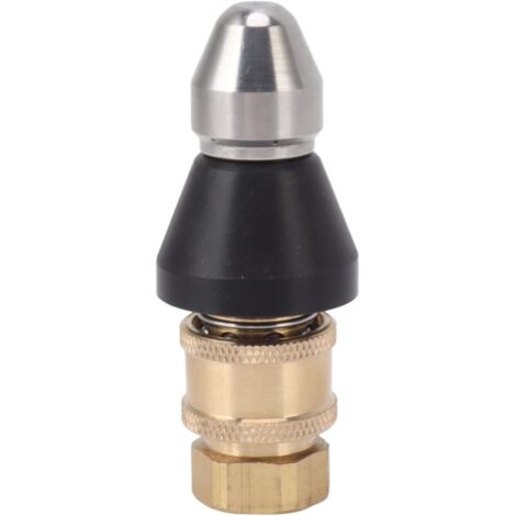 1 Buse De Nettoyage D'Égout, Acier Inoxydable, Jet Rotatif, Connecteur 6,35 Mm, Filetage G1/4, Pour Débouchage Canalisations
