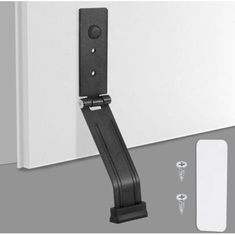 1 butée de porte noire, butée de porte à pédale simple et magnétique puissante, butée de porte pliable en métal, adaptée à toutes les butées de porte pour sols durs
