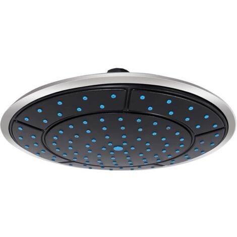1 cabezal de ducha de lluvia redondo de plástico de 25 cm, accesorio para cabina de techo, boquilla para habitación.