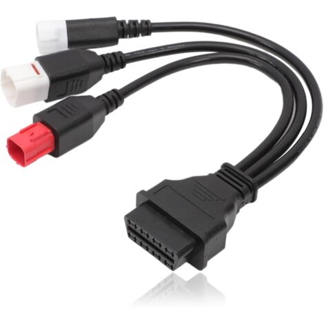 1 Câble de diagnostic OBD2, Connecteur 3 4 6 broches, Adaptateur moto pour Honda Suzuki Yamaha