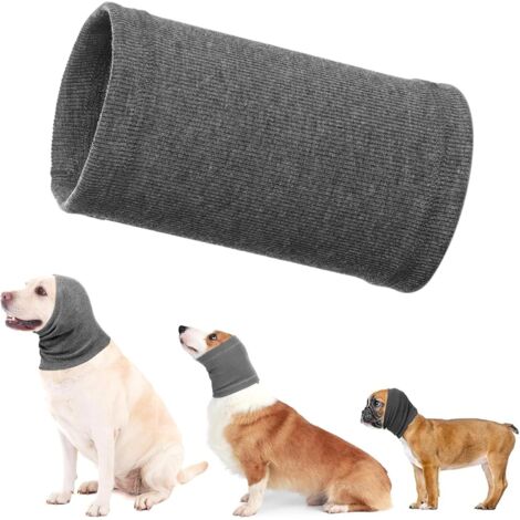 1 cache-oreilles pour chien, anti-bruit, élastique, en coton, pour soulagement de l'anxiété en environnement bruyant