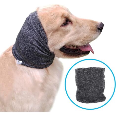 1 cache-oreilles pour chien,snood anti-bruit,tissu cationique,réduction anxiété,chien taille moyenne