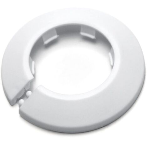 1 cache-tuyau en plastique PP de 4 cm de diamètre extérieur pour décoration de tuyau mural de tuyau d'eau blanc de radiateur en plastique PP 40 mm