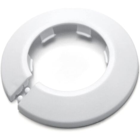 1 Cache-tuyau, plastique PP, blanc, diamètre 41,5 mm, pour radiateur et éviers