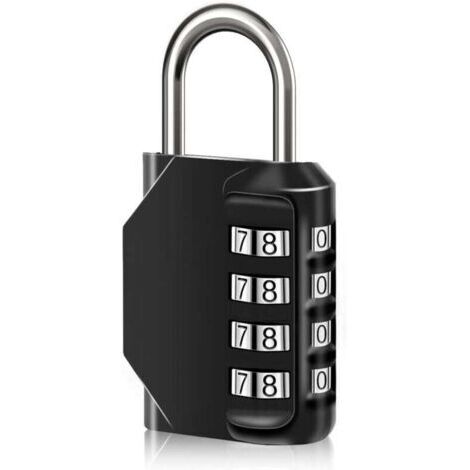 1 cadenas à combinaison étanche à 4 chiffres avec code numérique, serrure à combinaison en alliage de zinc pour porte, boîte à outils, écoles, gymnase, clôtures, armoire à roulettes et