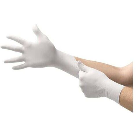 1 caja de guantes desechables blancos gruesos talla L