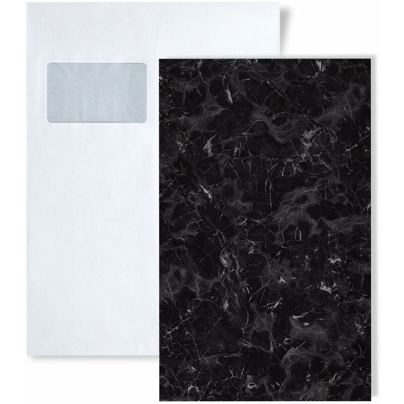 1 CAMPIONE di S-22635 WallFace MARBLE Black OPACO Collection CAMPIONE di Pannello murale in circa DIN A5