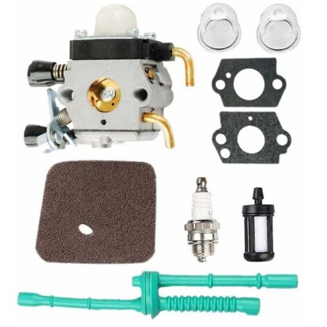 1 carburador con filtro de aire y manguera de combustible para desbrozadora Stihl FS55, FS45, FS46, FS80, FS55R y FS85.