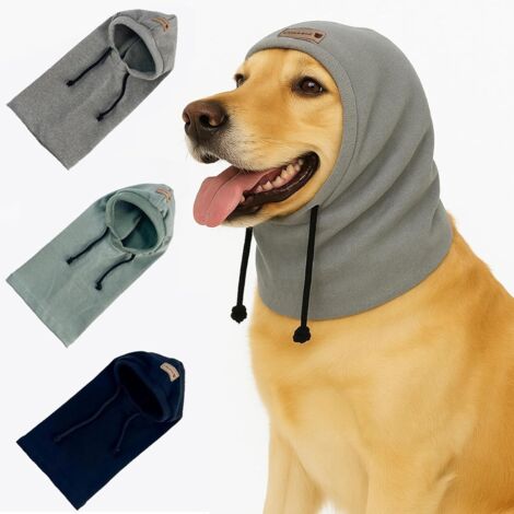 1 casquette et snood chien, anti-bruit, épais, réglable, hiver, extérieur