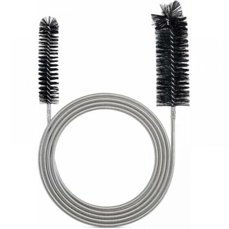 1 cepillo de limpieza de tubo de alimentación Flexible negro (2M)-herramienta de limpieza de tuberías