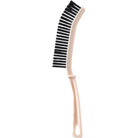 1 cepillo para ranuras, cepillo fino de mango largo, cepillo para limpiar la ducha, cerdas rígidas, herramienta fácil de usar, accesorio doméstico versátil, cepillo para esquinas, dimensiones: 1,18 x
