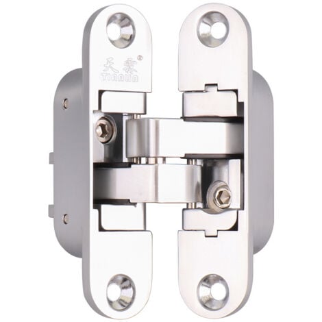 DPZO 1 Cerniera invisibile - Alluminio 3D. Colore acciaio inossidabile satinato. - Right-INHHUB