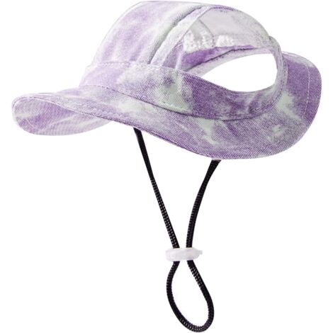 1 chapeau de soleil, coton, ajustable, protection solaire, visière, pour petits chiens et chats
