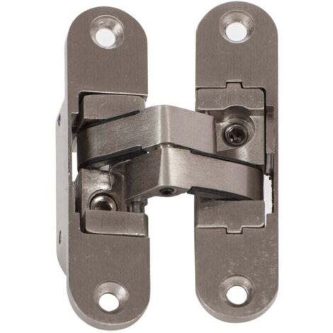 1 Charnière Invisible KLOSE besser - 3D Aluminium. Couleur Inox Satiné. Gauche