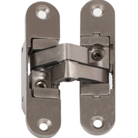 1 Charnière Invisible KLOSE besser - 3D Aluminium. Couleur Inox Satiné. Gauche