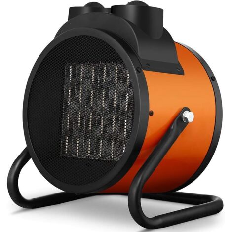1 - Chauffage Industriel - Radiateur Céramique - Puissance 3000 W - Fonction Ventilateur Froid Thermostat Réglable Pour Garage Abri Noir 35x25x40cm