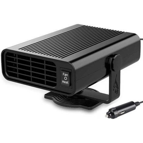 1 Chauffage Voiture 12V, Radiateur 200W, Fonction Désembuage, Support Rotatif 360°, Pour Auto SUV Camping-car