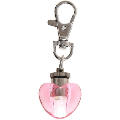 1 Clignotant de sécurité en forme de coeur pour chien couleur aléatoire - Flamingo