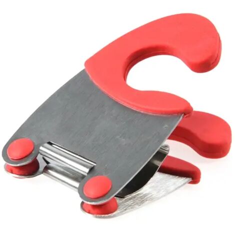 1 Clips laterales de acero inoxidable para ollas, soporte para cucharas antiescaldaduras, utensilios de cocina de goma, utensilios de cocina rojos