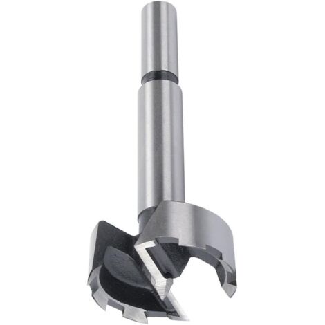 1 con punta di centraggio, Cv, Ø 48 mm, lunghezza 90 mm, gambo Ø 10 mm, con punta di centraggio, 2 taglienti principali, tagliente periferico dentato Argento