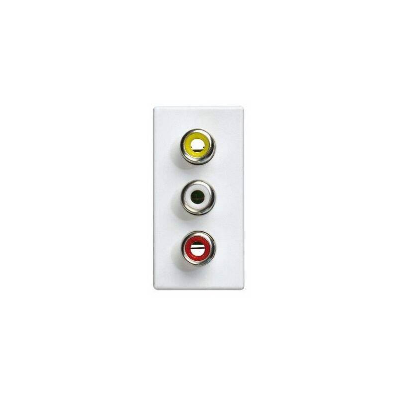

Conector 3x RCA medio elemento Simon 27 Play Blanco