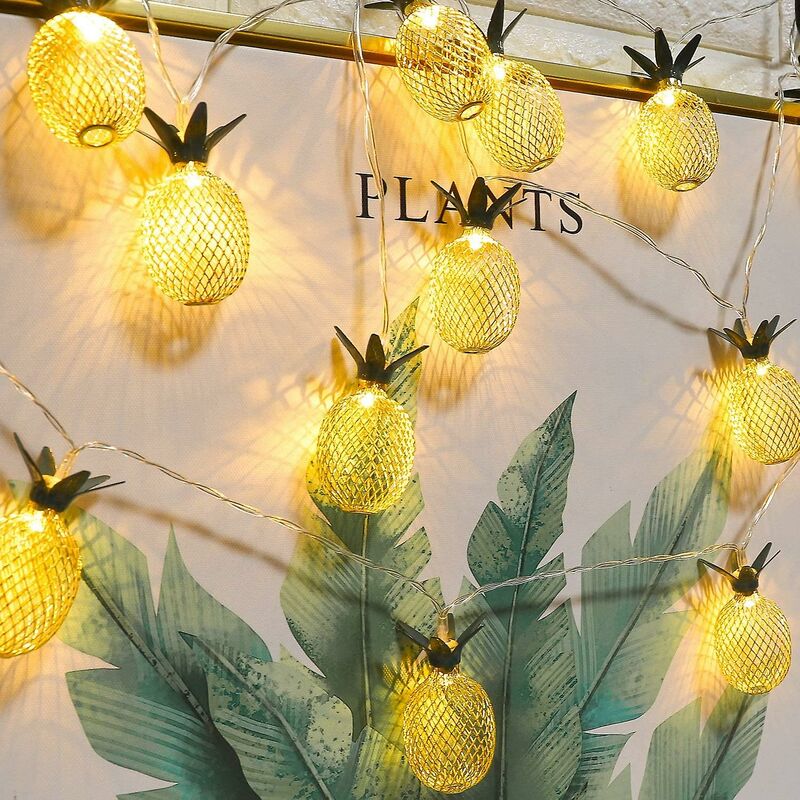 1 confezione di luci led a forma di ananas 9,8