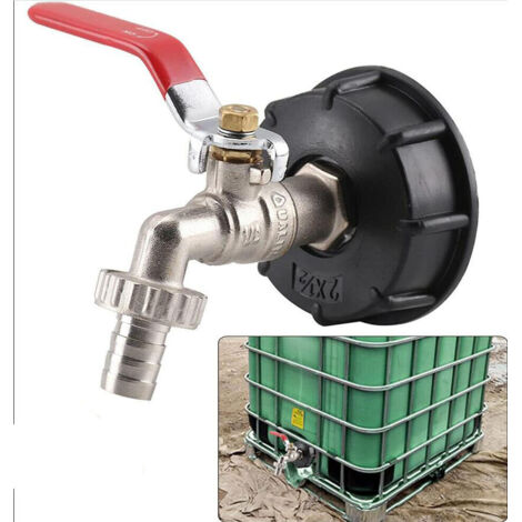 1 confezione S60X6 IBC connettore tubo flessibile adattatore scatola di scarico per miscelatore da giardino in ottone connettore serbatoio 1000L 12,7 mm