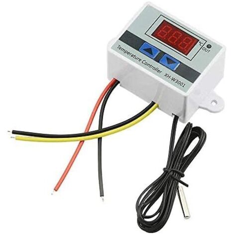 1 contrôleur de température, numérique dc 12v 10a, sonde ntc 10k étanche, pour incubation et climatisation