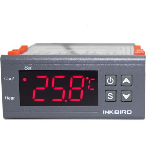 1 Contrôleur de température,2 relais 220V,sonde NTC IP67,affichage °C/°F,pour aquarium,réfrigérateur
