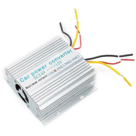 1. Convertisseur de tension 24V vers 12V 180W 15A pour voiture, régulateur abaisseur DC-DC, alimentation transformateur de puissance.