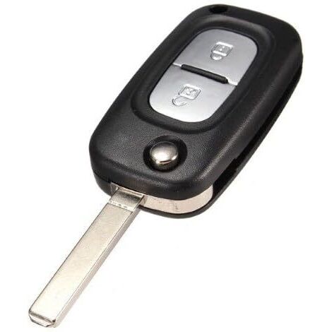 1 Coque De Clé Compatible Modus Kangoo Scenic Clio Megane 2 Boutons Lame Plate