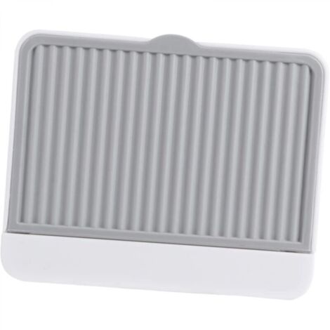 1 Cornice per porta da parete - Mensola portaoggetti per la casa - Scolapiatti - Pratico organizer - Retro adesivo - Grigio