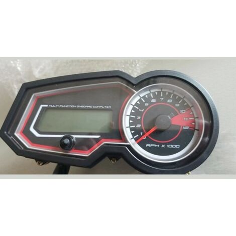 1 couleur : couleur illustrée  matériau : plastique  compteur kilométrique, compte-tours, compteur de vitesse, compteur journalier pour moto.