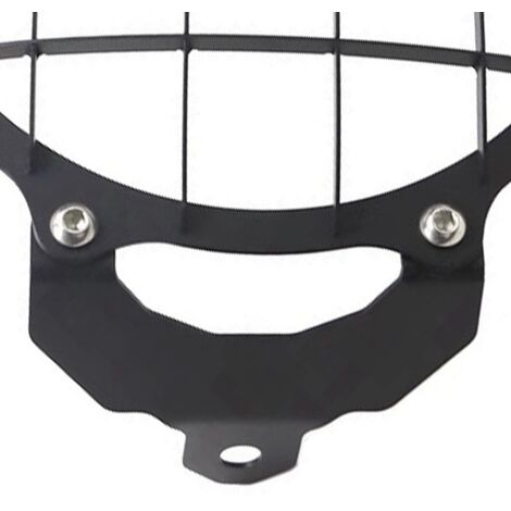 1 couleur : Noir Matériau : Métal Cache-phare de moto, grille de phare avant, moto en alliage d'aluminium pour une protection contre les projections de pierres les phares rehaussent le style robust