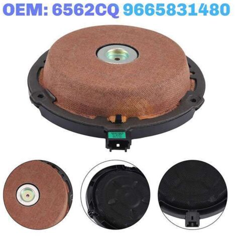 1 couleur : voir photo. Matériau : ABS 6562CQ 9665831480. Caisson de basses pour portière de voiture.