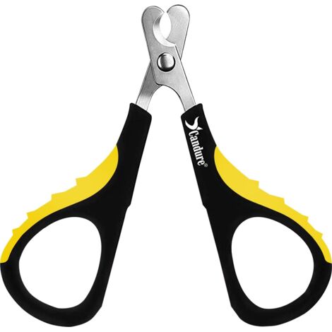 1 Coupe Ongles Chat Acier Inoxydable Ergonomique Lapin Chien Petit Animal Jaune