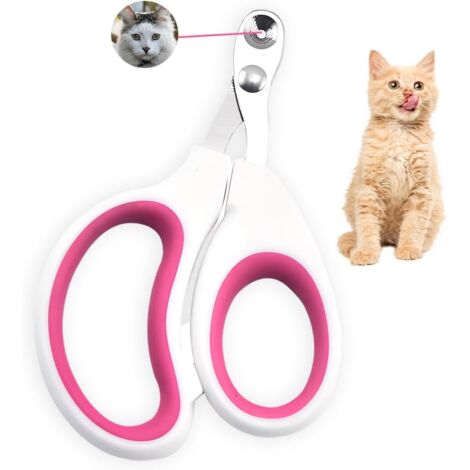 1 Coupe Ongles Chat, Acier Inoxydable, Trou De Sécurité, Ergonomique, Pour Chatons, Lapins, Petits Animaux