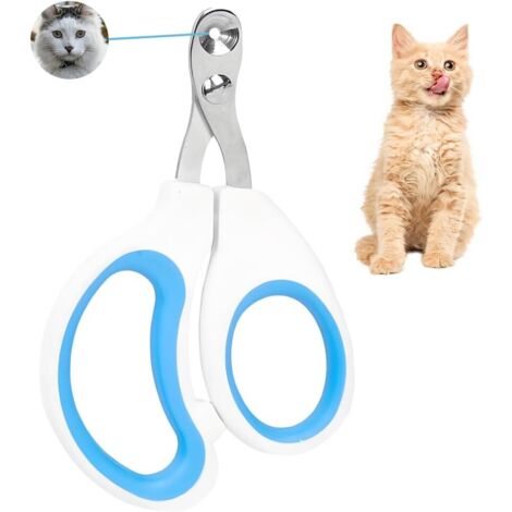 1 Coupe Ongles Chat, Acier Inoxydable, Trou De Sécurité, Pour Chatons, Lapins, Petits Animaux